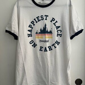 Disneyland White Graphic T-Shirt for Men